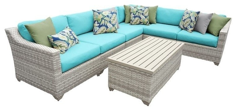 Fairmont 7 Piece Outdoor Wicker Patio Furniture Set 07b