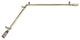 Mabel 13/16 inch Corner Window Curtain Rod, Antique Brass, 48-84"