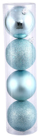 Vickerman 3" Baby Blue 4-Finish Ball Ornament Assortment, 16 per Box