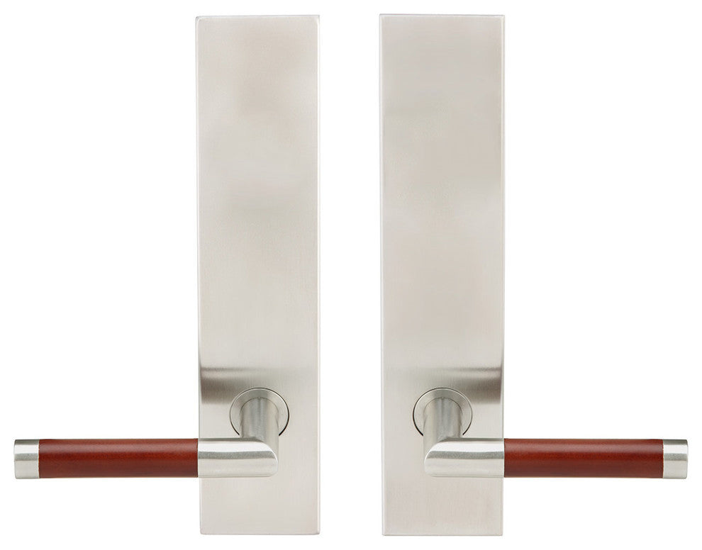 Cabernet Lever, Tubular Privacy, Satin Stainless Steel, 2-3/8" Backset