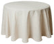Classic Linen Blend Tablecloth, Natural, 96" Round