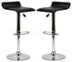 Modern Black Gloria Bar Stool Set of 2