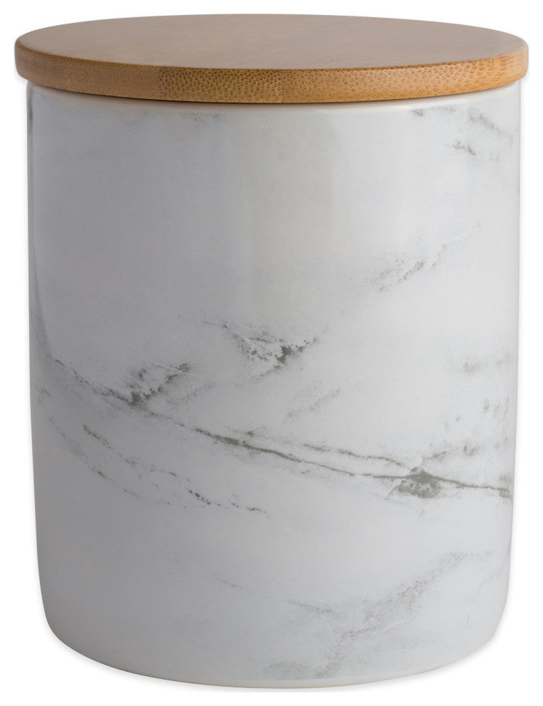 DII White Marble Ceramic Canister (Set of 3)