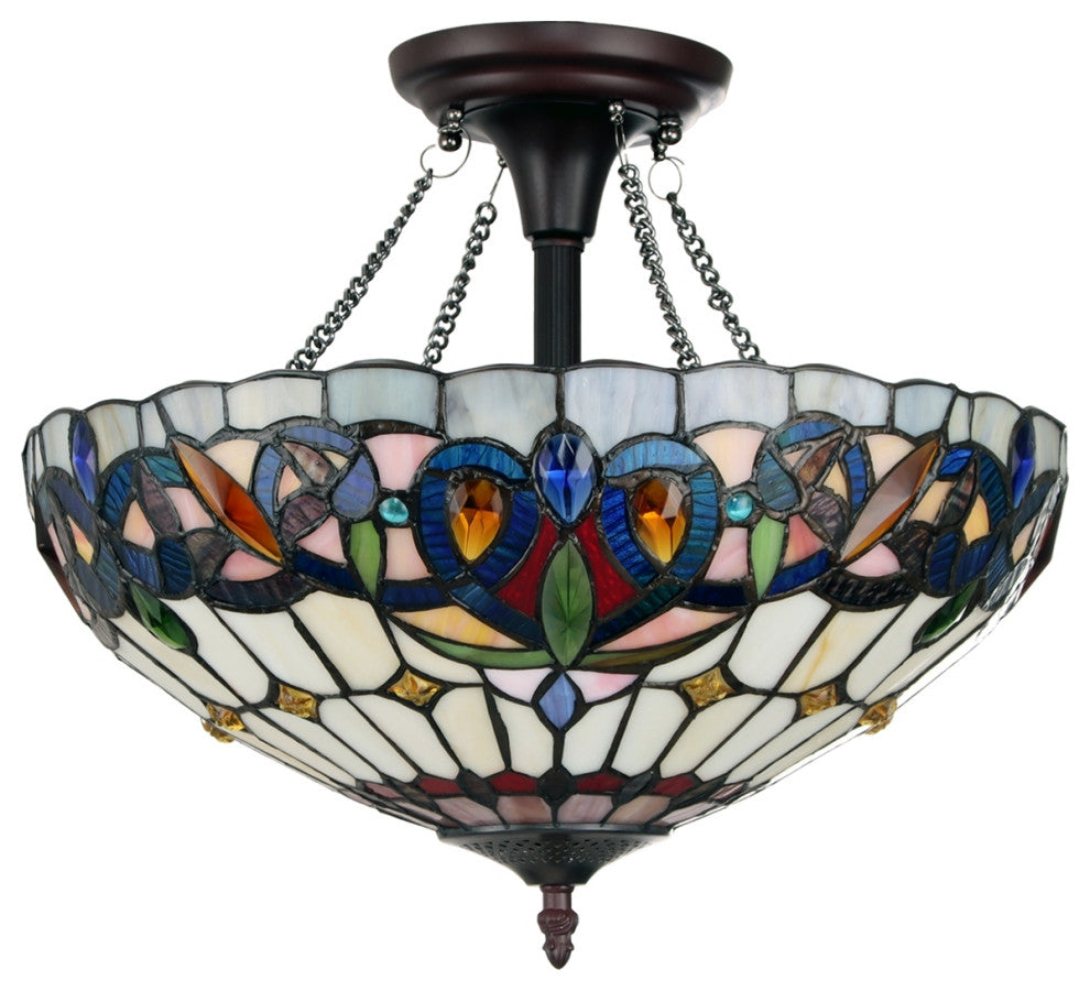 CHLOE Lighting CH3T353BV16-UF2 SERENITY 2 Light Semi-Flush Ceiling Fixture