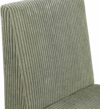 Benson Upholstered Dining Chair, Green, Microsuede Corduroy