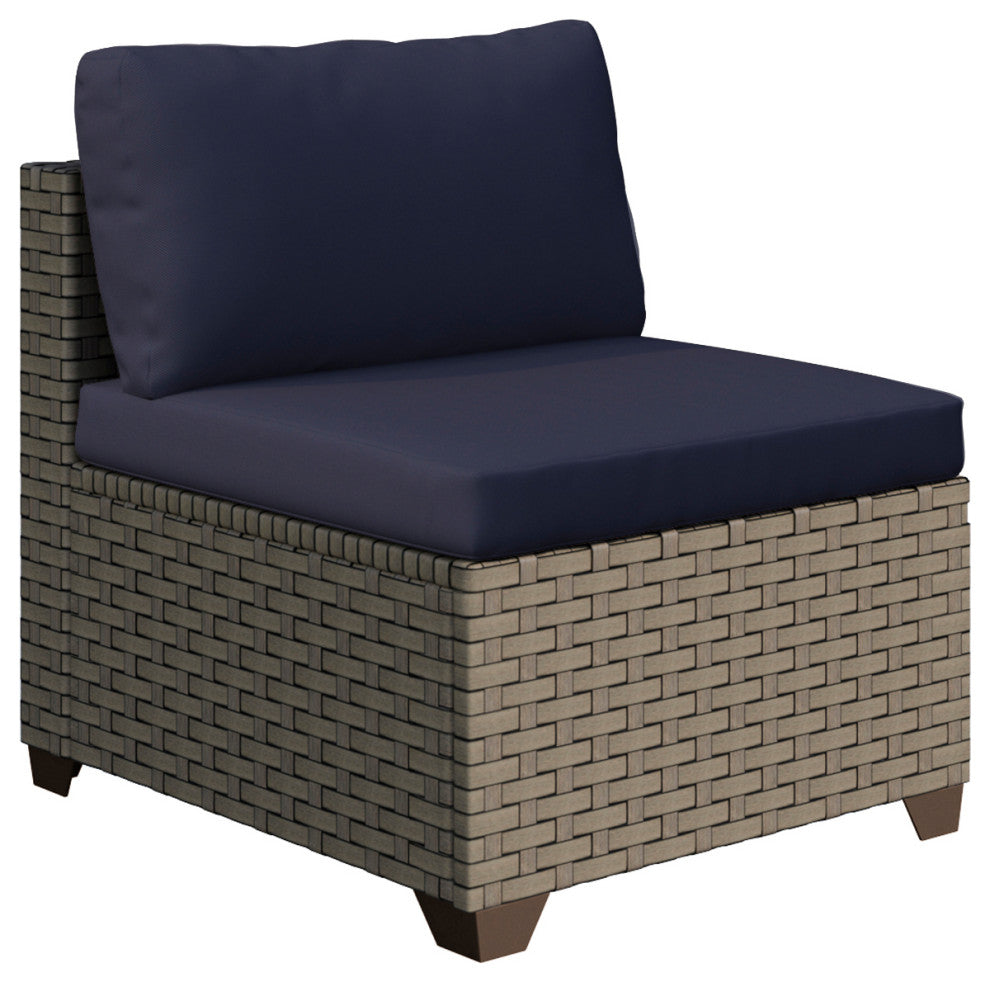 Keys 6-Piece Outdoor Conversation Set with Loveseat, Sofa, and Coffee Table, Cobalt