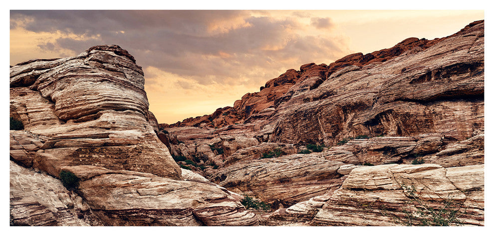 Scenic Red Rock Canyon in Nevada, Large landscape Canvas Art Print, 60"x28"