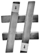 Metal Letter on 12" High, Antique Nickel Finish