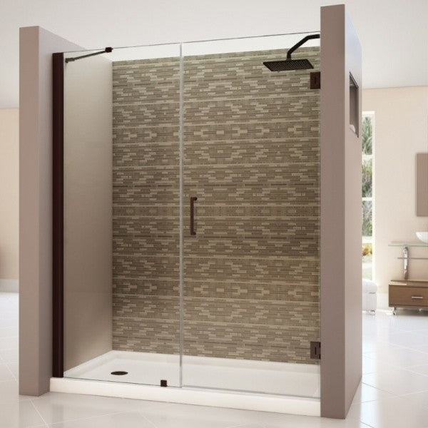 DreamLine Unidoor 53" to 54" Frameless Hinged Shower Door, Oil Rubbed Bronze