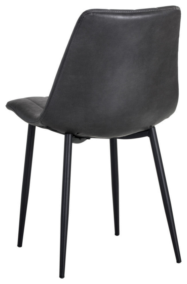 Drew Dining Chair, Black, Bravo Portabella, Set of 2