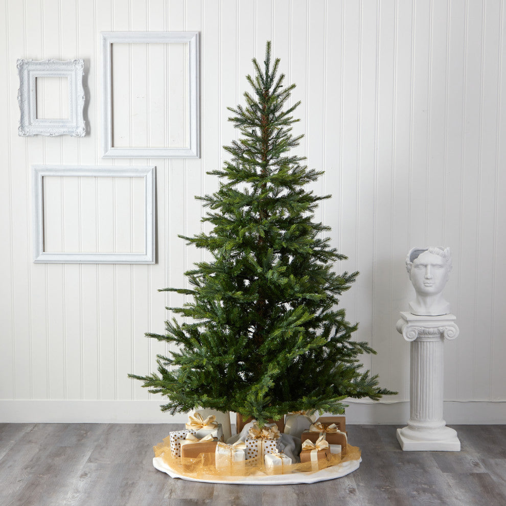 7' North Carolina Spruce Artificial Christmas Tree With 931 Bendable Branches