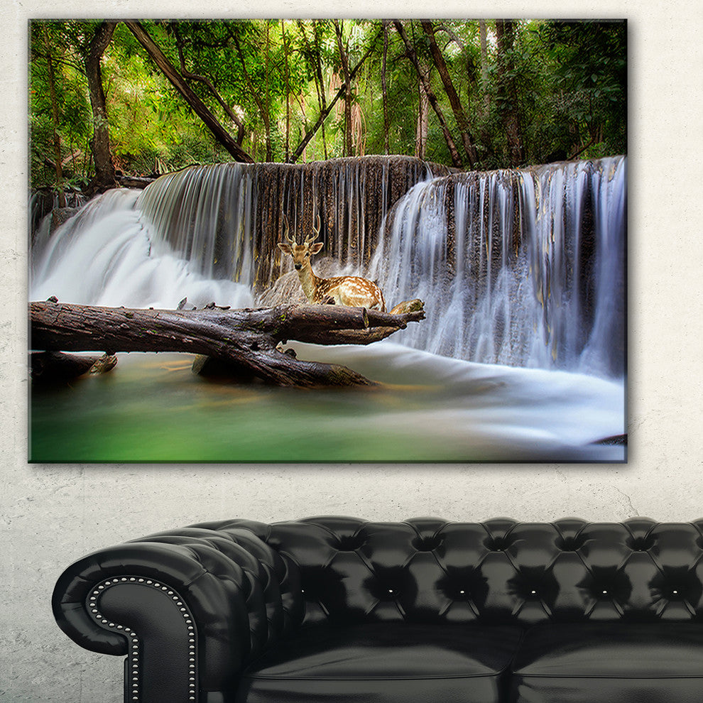 "Huai Mae Kamin Waterfall" Canvas Photo Print, 40"x30"