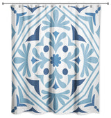 Medallion Shower Curtain, Blue