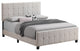 Queen Size Fabric Upholstered Panel Bed, Beige