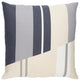 Surya Lina INA-008 20"x20" Pillow Cover, Cream/Beige/Charcoal/Gray