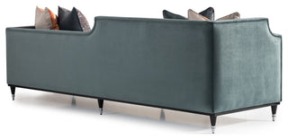 La Francaise Velvet Mansion Sofa Azure/Black