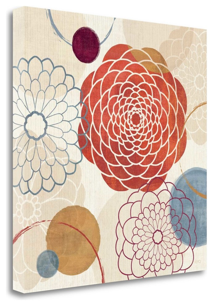 "Abstract Bouquet I" By Veronique Charron, Giclee Print on Gallery Wrap Canvas