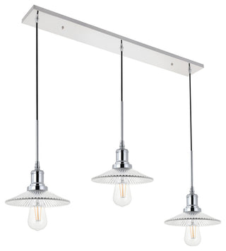 Chrome Finish 3-Light Pendant