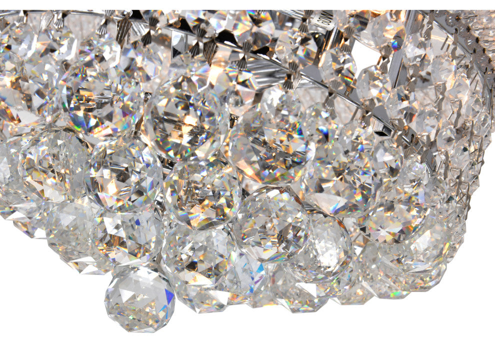 Empire 3 Light Flush Mount With Chrome Finish