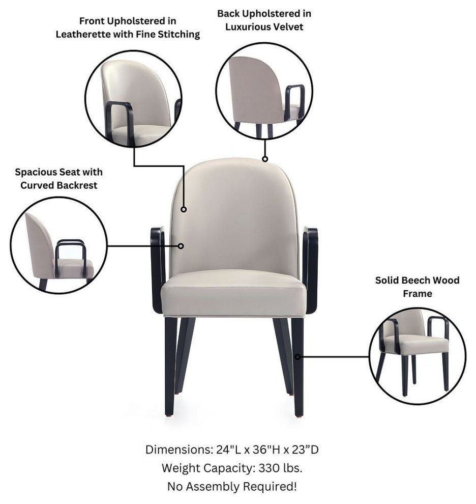 Manhattan Comfort Hillman Dining Arm Chair