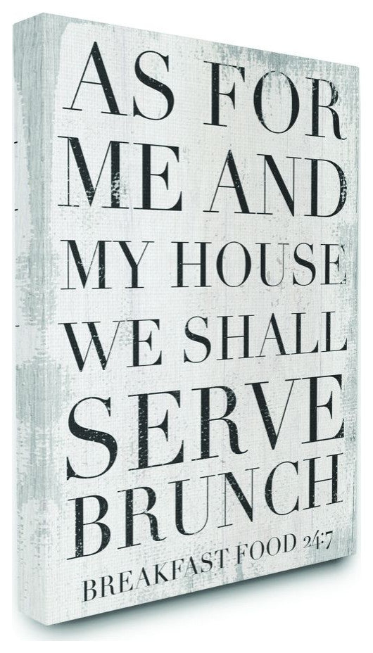 Stupell Industries Shall Serve Brunch Funny Family Kitchen Word Design, 16 x 20