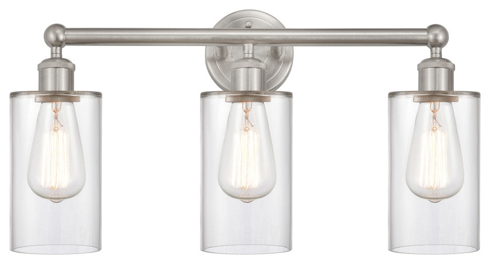Innovations 616-3W-SN-G802 Clymer 3 Light Bath Vanity Light Brushed Satin Nickel