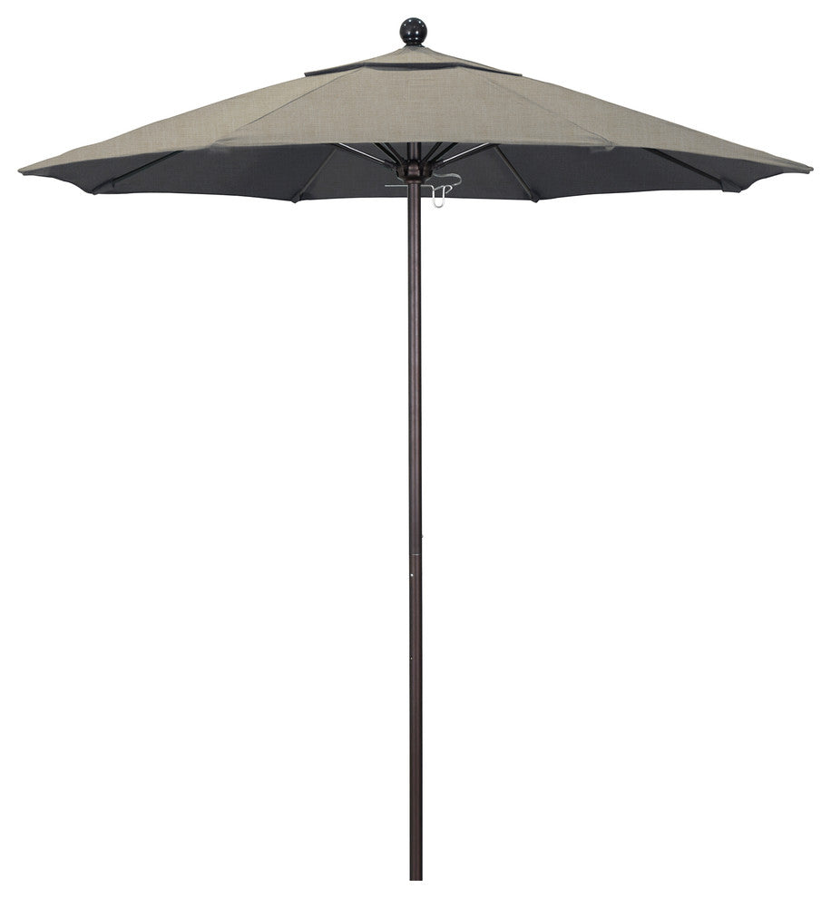 7.5' Fiberglass Umbrella Bronze, Sunbrella, Spectrum Dove
