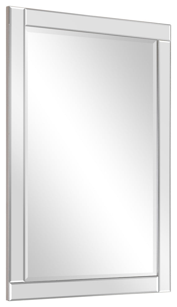 Modern Beveled Wall Mirror, 36"x24"