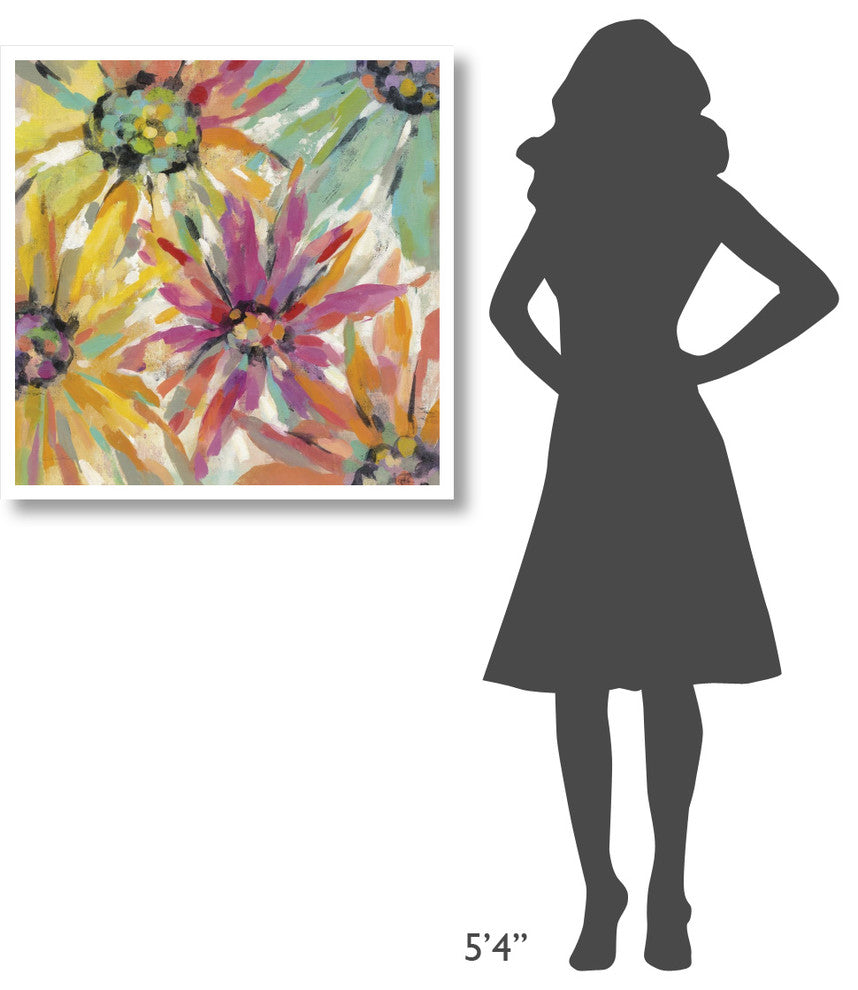 "Abstracted Petals II" Digital Paper Print by Silvia Vassileva, 32"x32"