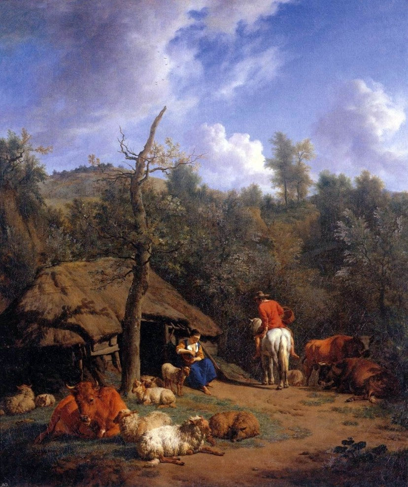 Adriaen Van de Velde The Hut, 20"x25" Gallery Wrapped Canvas Print