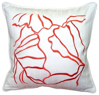 Pillow Decor - Summer Breeze Orange 20 x 20 Throw Pillow