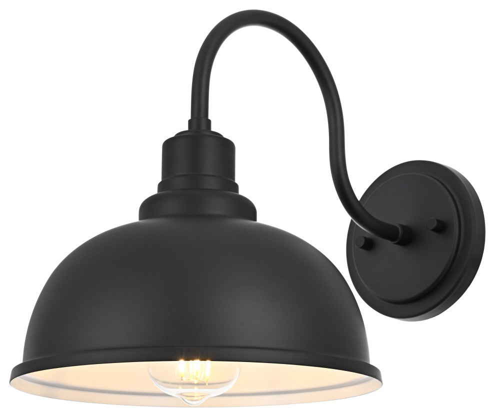 Home Living 9.5" Outdoor Wall Sconce, Black