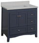 Abbey 36" Bathroom Vanity, Marine Gray, Quartz