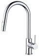 Circular Single Handle Pull Down Kitchen Faucet, Chrome
