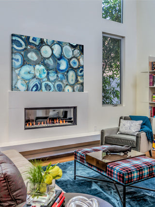 "Blue Geode Bunch" Canvas Print, 60x40 cm
