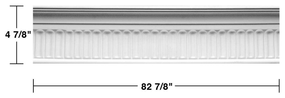 Ornate Cornice White Urethane Sommet Design 12 Pieces Totaling 994.5" Length