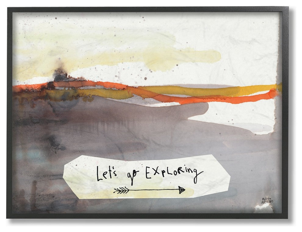 Stupell Ind. Lets Go Exploring Painterly Landscape Framed Giclee, 16x20