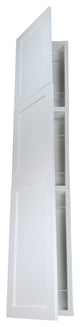 Fruitville Shaker Style Frameless Recessed Wood Pantry Cabinet, 14x84, White Enamel