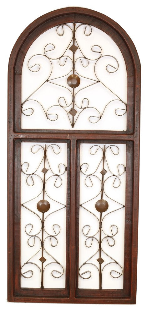 Barcelona Architectural Wall Window, Red