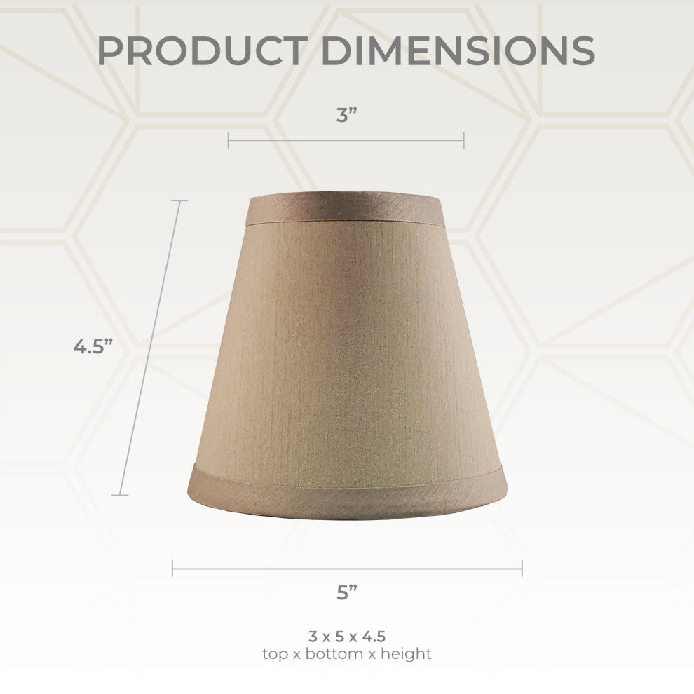 Royal Designs Empire Flame Clip On Chandelier Lamp Shade, Gray, Multiple Sizes