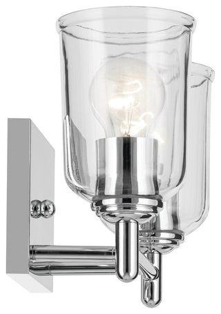 Shailene 12.5" 2-Light Vanity Light With Clear Glass, Chrome