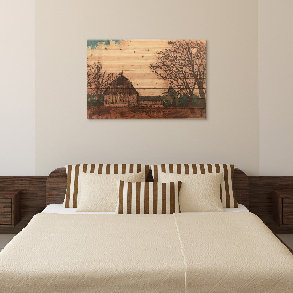 Erstwhile Barn 1 Arte de Legno Digital Print on Solid Wood Wall Art, 30"x45"