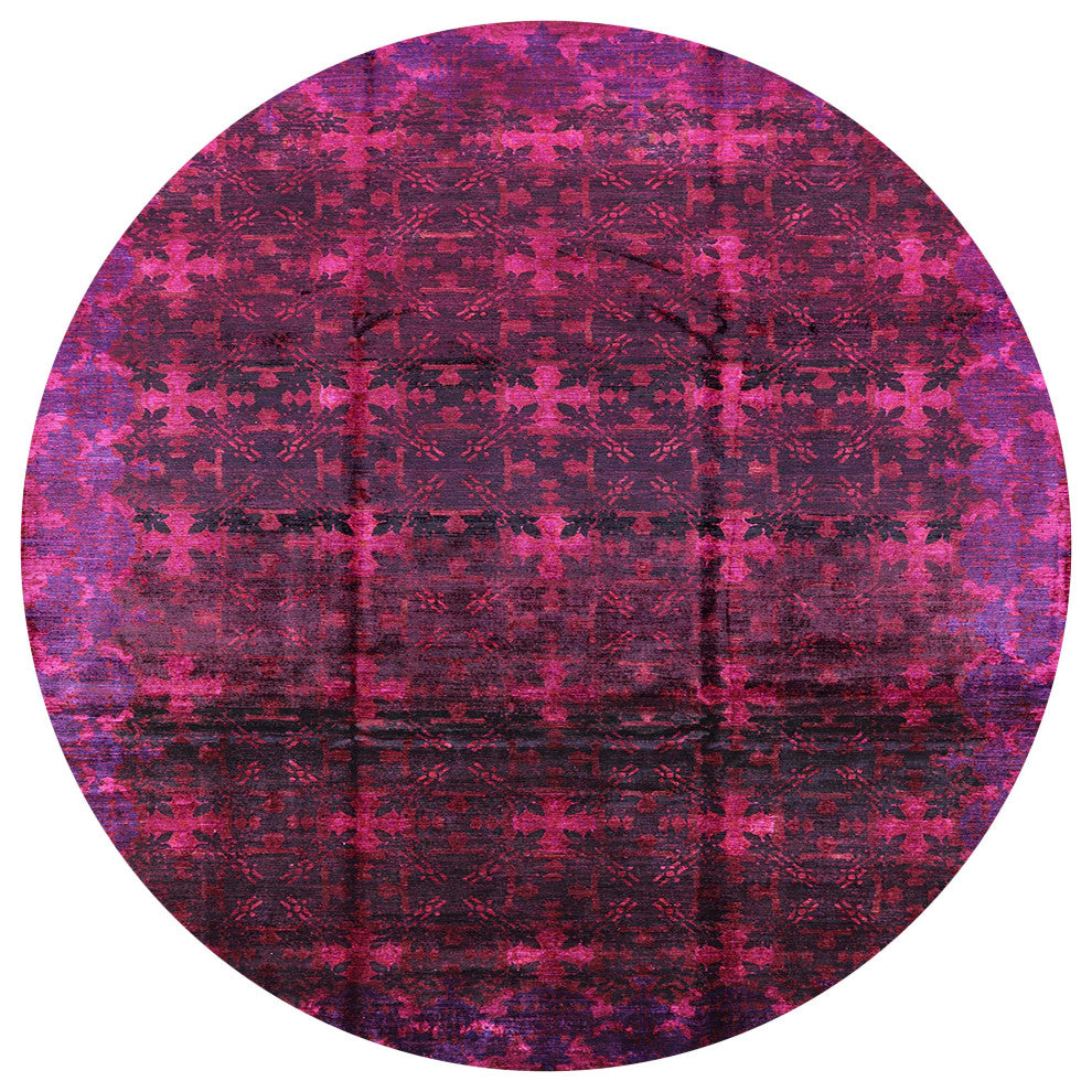 Ahgly Company Indoor Round Mid-Century Modern Area Rugs, 7' Round