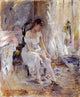 Berthe Morisot Woman Getting Dressed Wrapped Canvas, 20"x25"