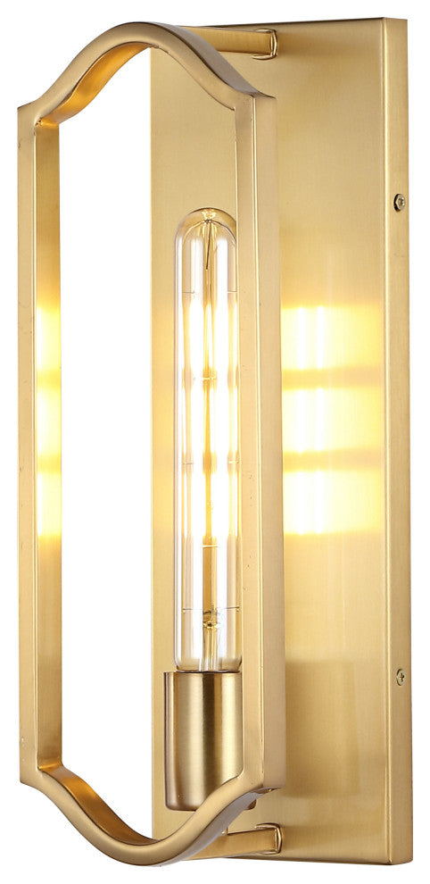 Chloe 4.75" 1-Light Modern Bohemian Iron LED Sconce, Gold