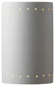 Ambiance Large Cylinder, Outdoor Closed Top Sconce, Bisque, E26
