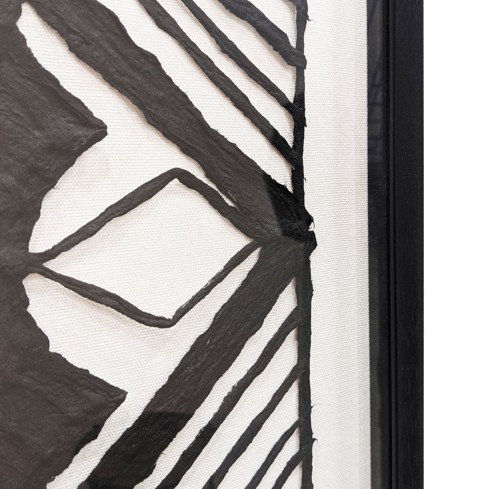 Modern Tribal Shadow Box with Black Frame