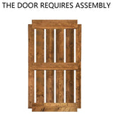 Stained Solid Pine Wood Sliding Barn Door, Walunt, 36"x84", Mid-Bar