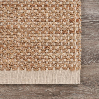 Organic Jute Rug With Off-White Bordering, 7'9"x9'9"