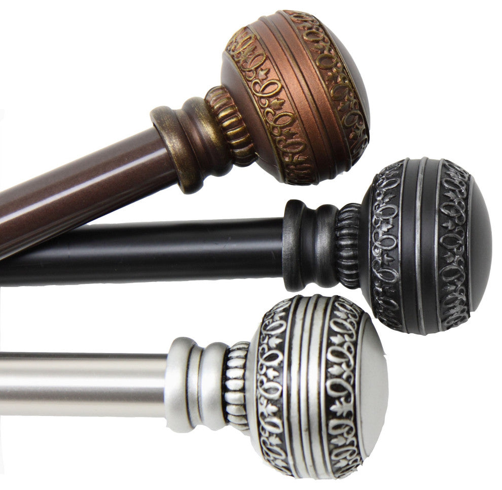 Galileo 13/16" dia. Curtain Rod, Cocoa, 18-28"